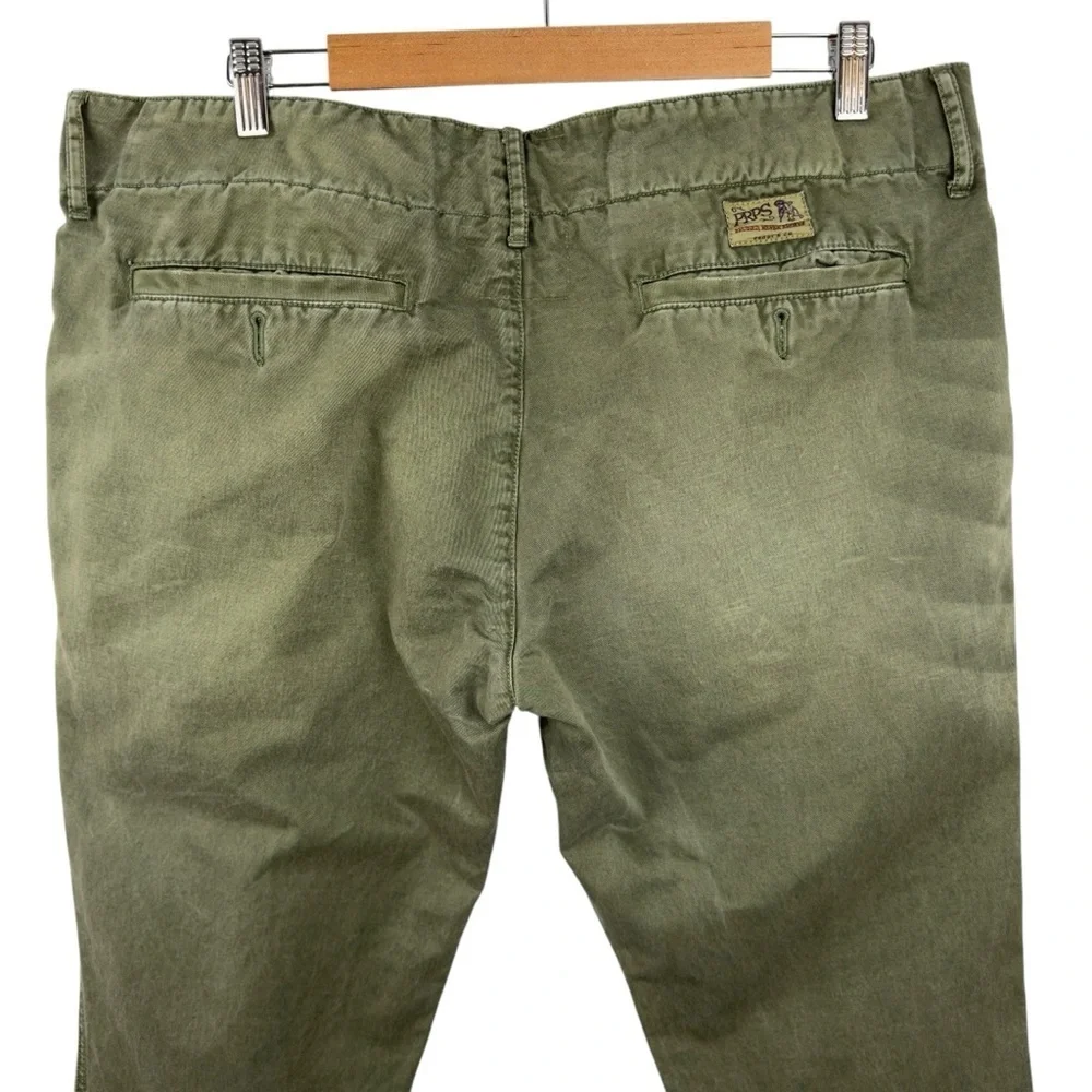 PRPS Jeans Army Green Men’s Pants Size 36 Japanese Denim Straight Leg